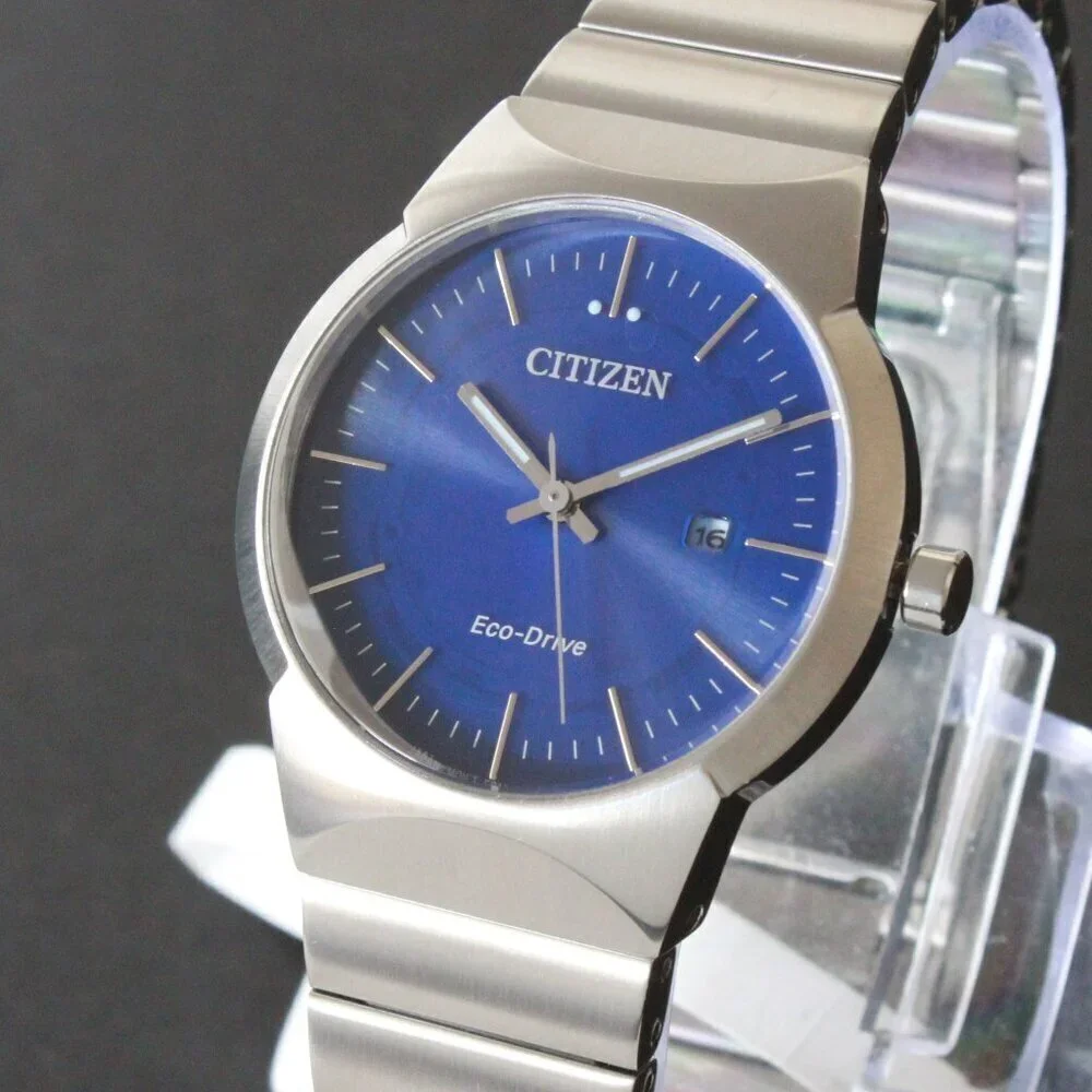 Citizen Eco-Drive Women's Silver Tone Watch Blue Dial 32MM Watch